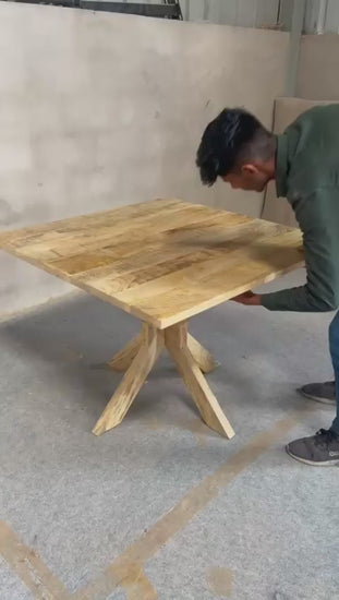 mango wooden folding dining table