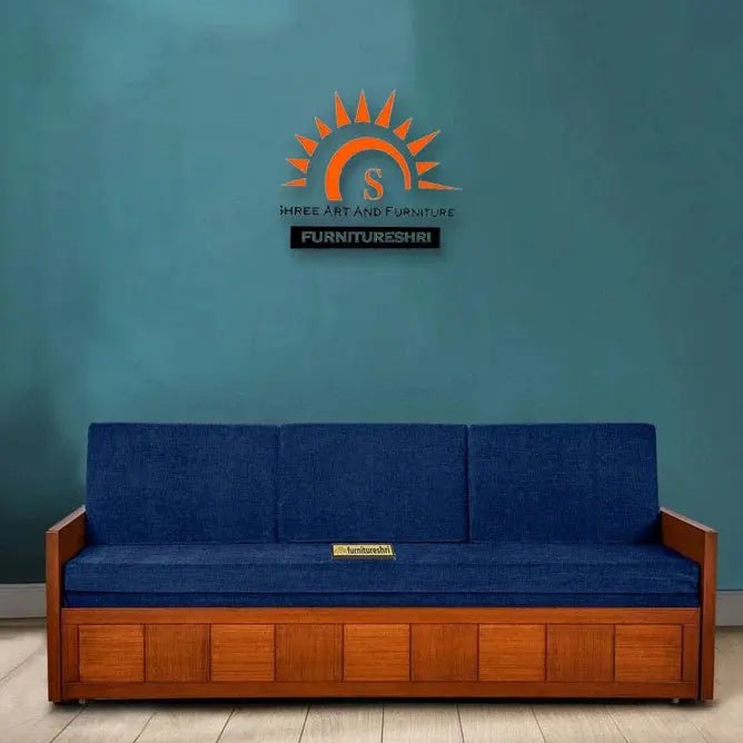 REY SOLID WOOD SOFA CUM BED WITH STORAGESOFA CUM BEDFerrowoods