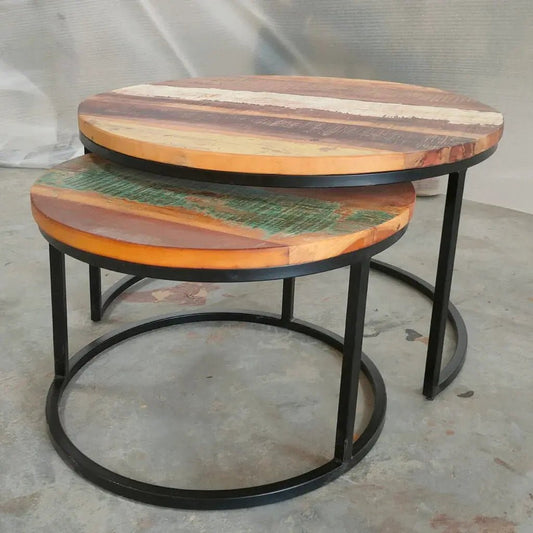 SET OF 2 RECLAIMED WOODCENTER TABLEFerrowoods