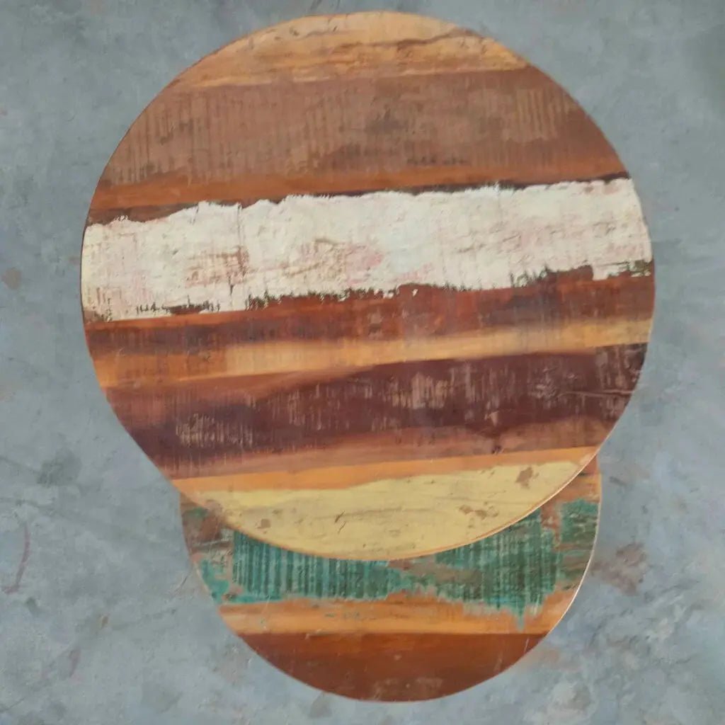 SET OF 2 RECLAIMED WOOD -