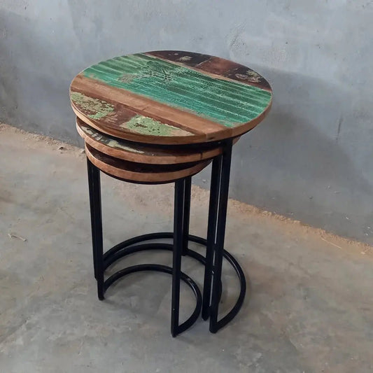 SET OF 3 RECLAIMED WOOD SFSO007End table / side tableFerrowoods