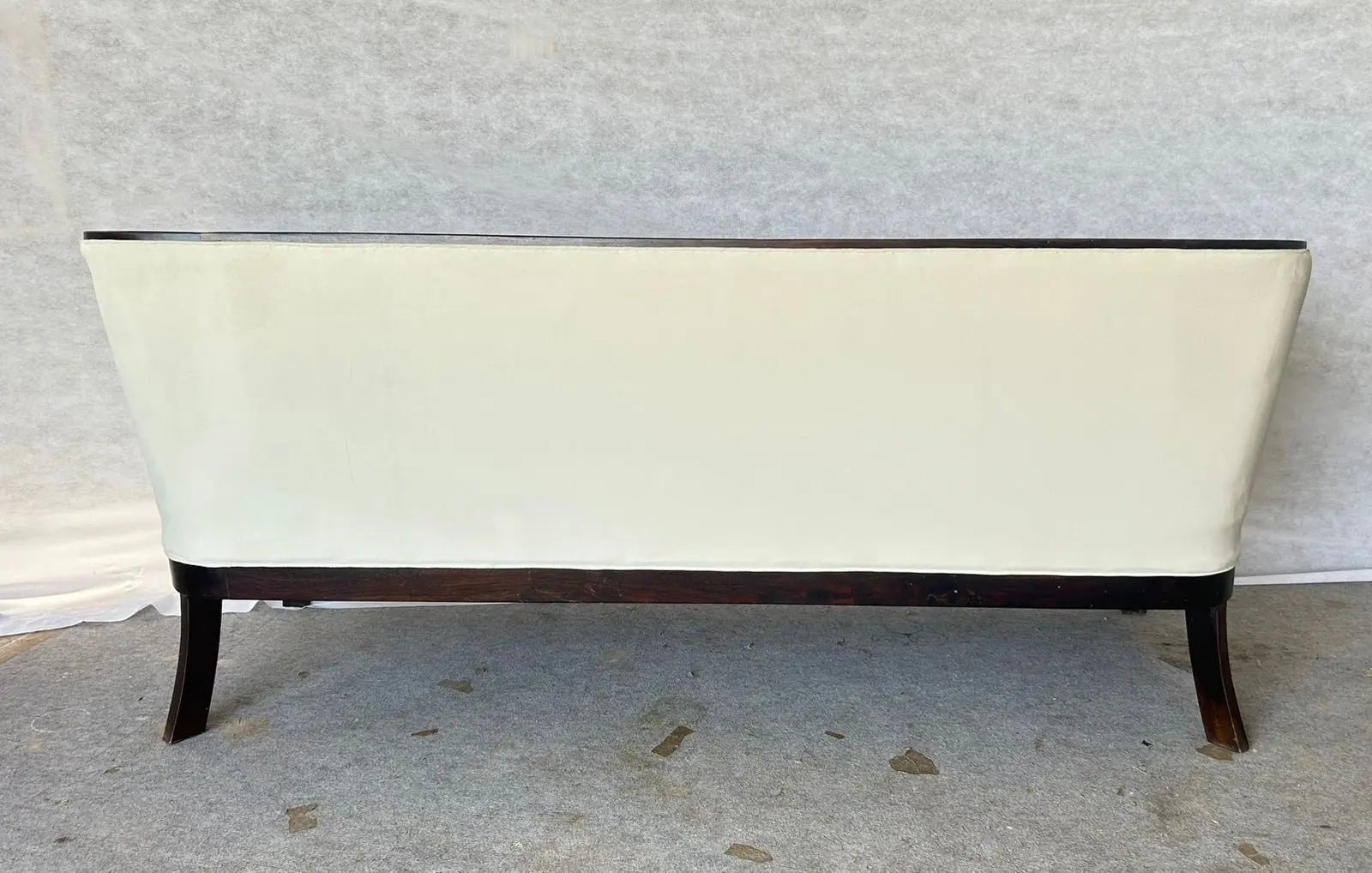 Premium Sheesham Wood 3 Seater Sofa – White Upholstery