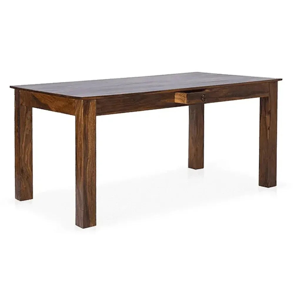 Solid Wood 6 Seater Dining Table in Walnut Finish - Premium Quality - Ferrowoods
