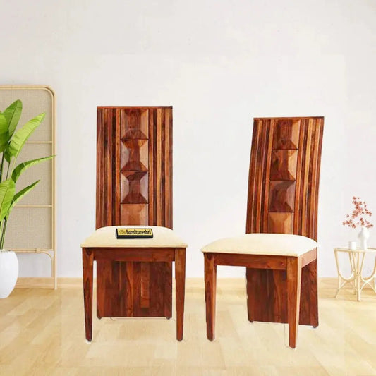 SOLID WOOD SET OF 2 CHAIRS -
