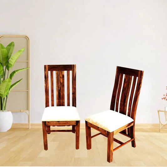 SOLIDWOOD SET OF 2 CHAIRS -