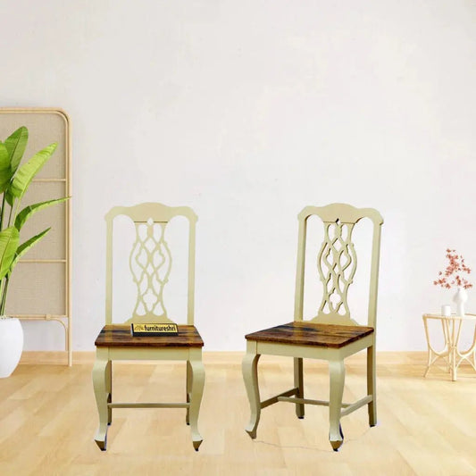 SOLIDWOOD SET OF 2 CHAIRS -