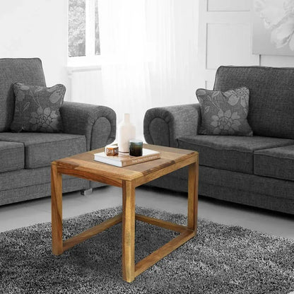 SONA END TABLE SHEESHAM WOOD HONEY FINISH -