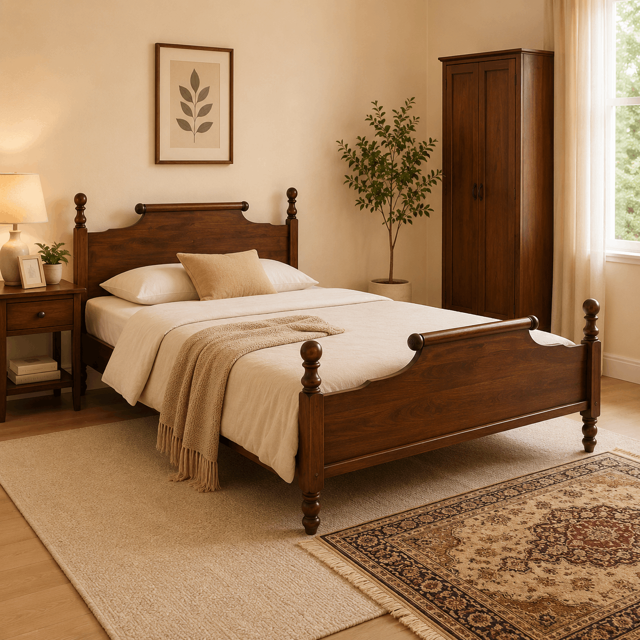 surin bed in pt finish 