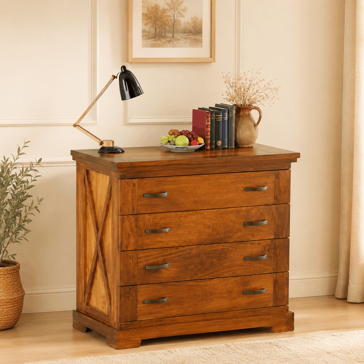 vows-chest-of-drawer in honey
