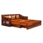 WAVE SOLID WOOD SOFA CUM BED WITH STORAGESOFA CUM BEDFerrowoods