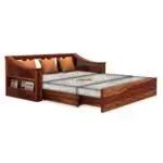WAVE SOLID WOOD SOFA CUM BED WITH STORAGESOFA CUM BEDFerrowoods