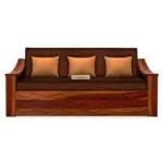 WAVE SOLID WOOD SOFA CUM BED WITH STORAGESOFA CUM BEDFerrowoods