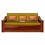WAVE SOLID WOOD SOFA CUM BED WITH STORAGESOFA CUM BEDFerrowoods