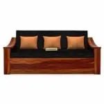 WAVE SOLID WOOD SOFA CUM BED WITH STORAGESOFA CUM BEDFerrowoods