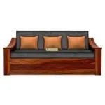 WAVE SOLID WOOD SOFA CUM BED WITH STORAGESOFA CUM BEDFerrowoods