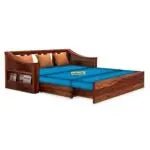 WAVE SOLID WOOD SOFA CUM BED WITH STORAGESOFA CUM BEDFerrowoods