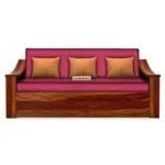 WAVE SOLID WOOD SOFA CUM BED WITH STORAGESOFA CUM BEDFerrowoods