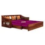 WAVE SOLID WOOD SOFA CUM BED WITH STORAGESOFA CUM BEDFerrowoods
