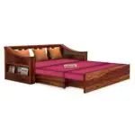 WAVE SOLID WOOD SOFA CUM BED WITH STORAGESOFA CUM BEDFerrowoods