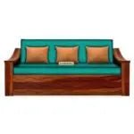WAVE SOLID WOOD SOFA CUM BED WITH STORAGESOFA CUM BEDFerrowoods