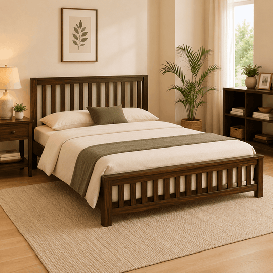 pt finish wooden bed