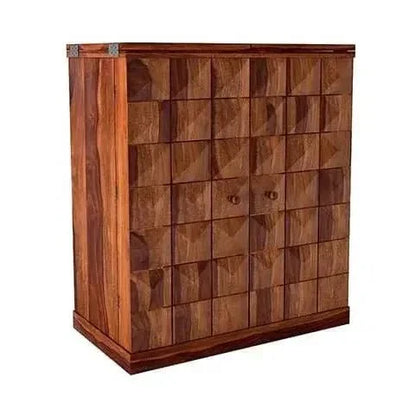 WURY FURNITURE SOLID WOOD BAR IN HONEY FINISH - Ferrowoods