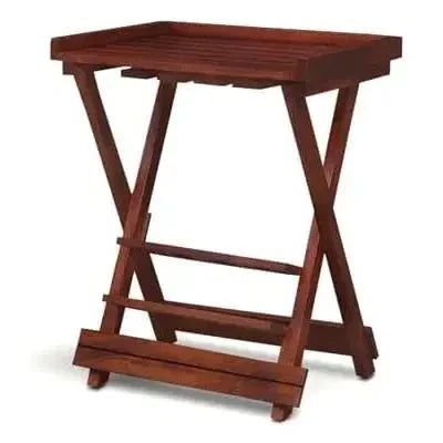 YUNO SOLID WOOD BAR FURNITURE IN WALNUT FINISH -