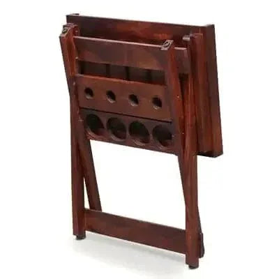 YUNO SOLID WOOD BAR FURNITURE IN WALNUT FINISH -